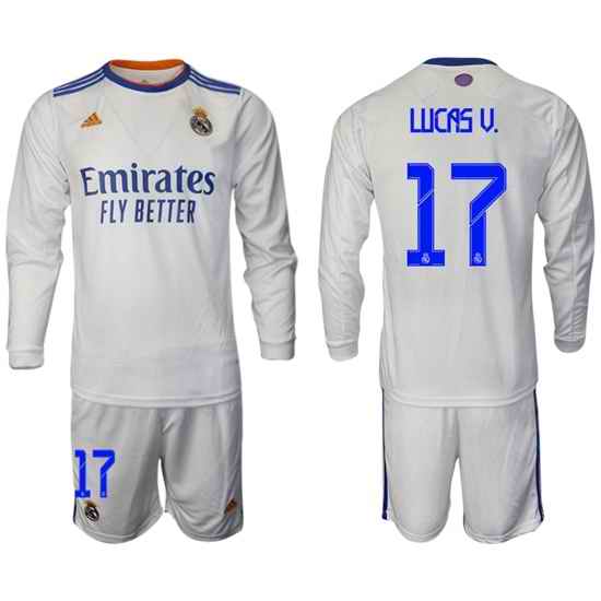 Men Real Madrid Long Sleeve Soccer Jerseys 565